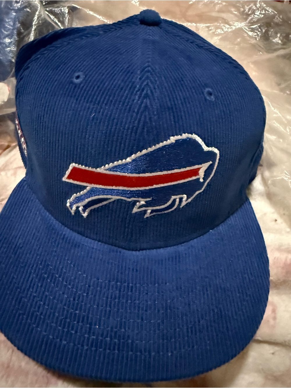 💙🦬Blue Corduroy Buffalo Bills Logo Cap